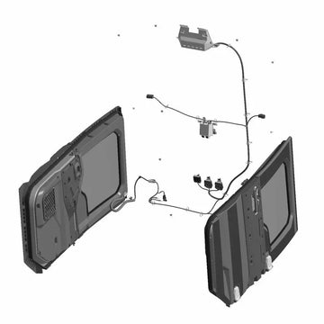 Power Window Doors for RANGER CREW XD 1500, Rear, Poly, Set of 2 - 0