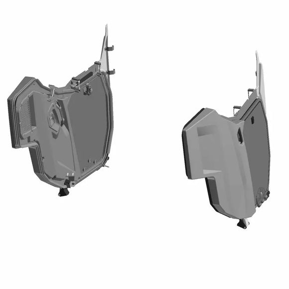 Hinged Window Premium Full Doors for GENERAL, Rear, Poly, Set of 2