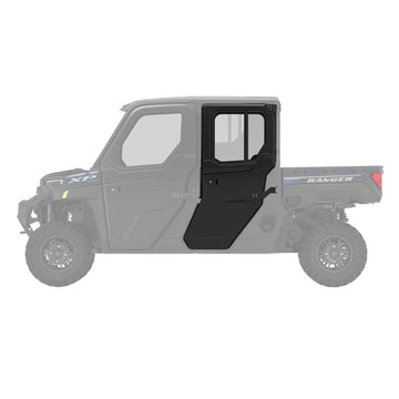 Pro Shield Manual Crank Window Doors for RANGER CREW XP 1000 & PRO XD CREW, Rear, Poly, Set of 2