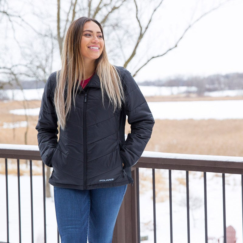 Pover Jacket Women's Force Puffer Jacket -Black | Polaris Australia