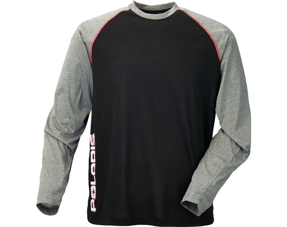 Men's Sport Heat Gear Long Sleeve T-shirt - Black/Gray