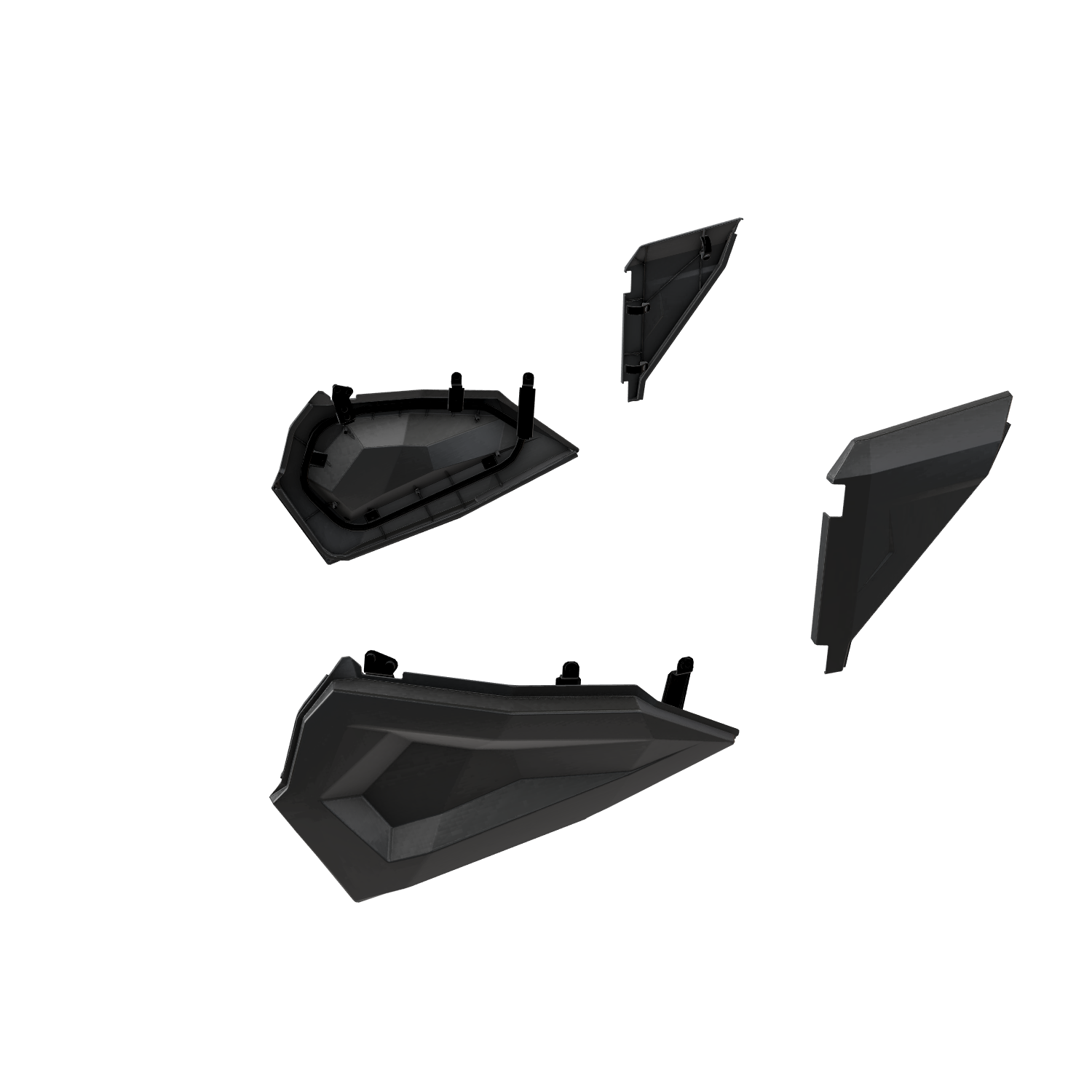 Lower Half Door Inserts in Black, Two Count