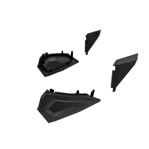 Lower Half Door Inserts in Black, Two Count