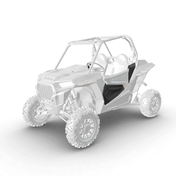 Lower Half Door Inserts in Black, Two Count