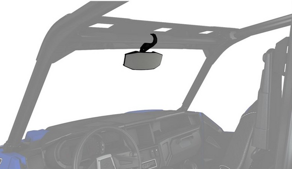 Weatherproof Convex Rear View Mirror, Black