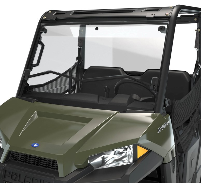 Polycarbonate Flip-Down Full Windshield, Clear