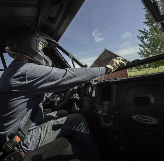 Glass Tip-Out Full Windshield with Three Positions, Clear