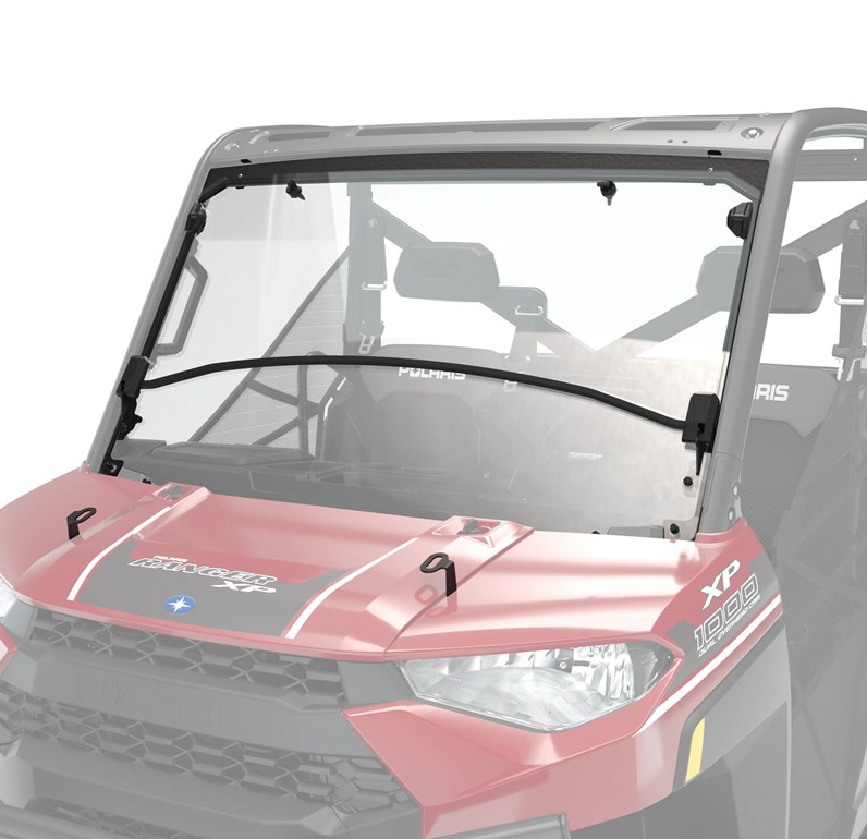 Polycarbonate Flip-Down Full Windshield, Clear