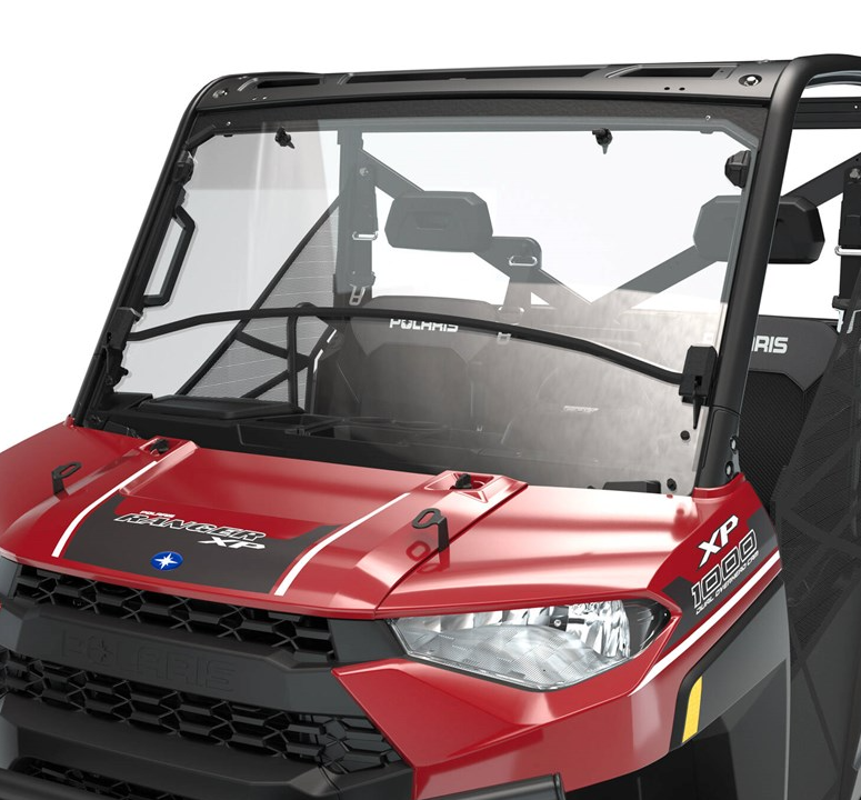 Polycarbonate Flip-Down Full Windshield, Clear