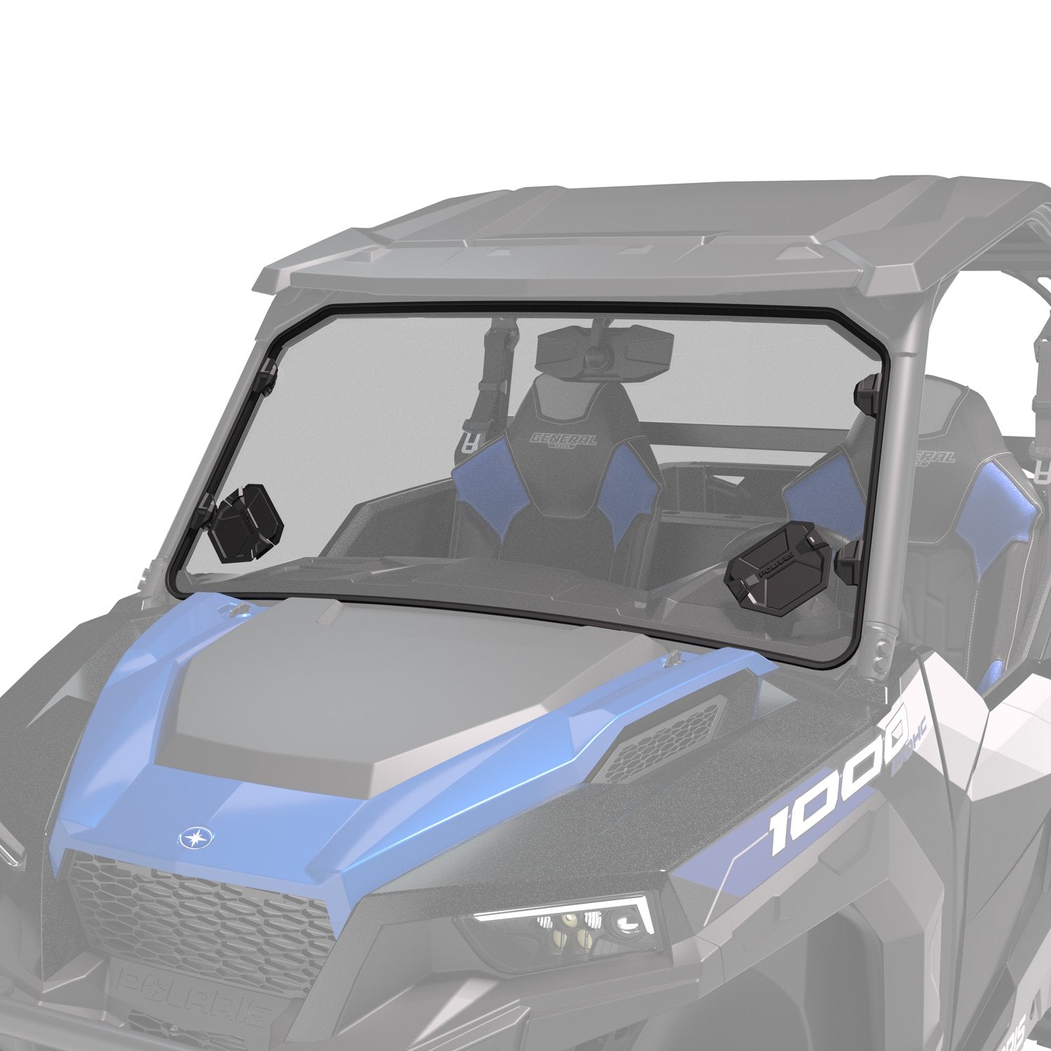 Lock & Ride® Full Vented Windshield - Hard Coat Poly - 0