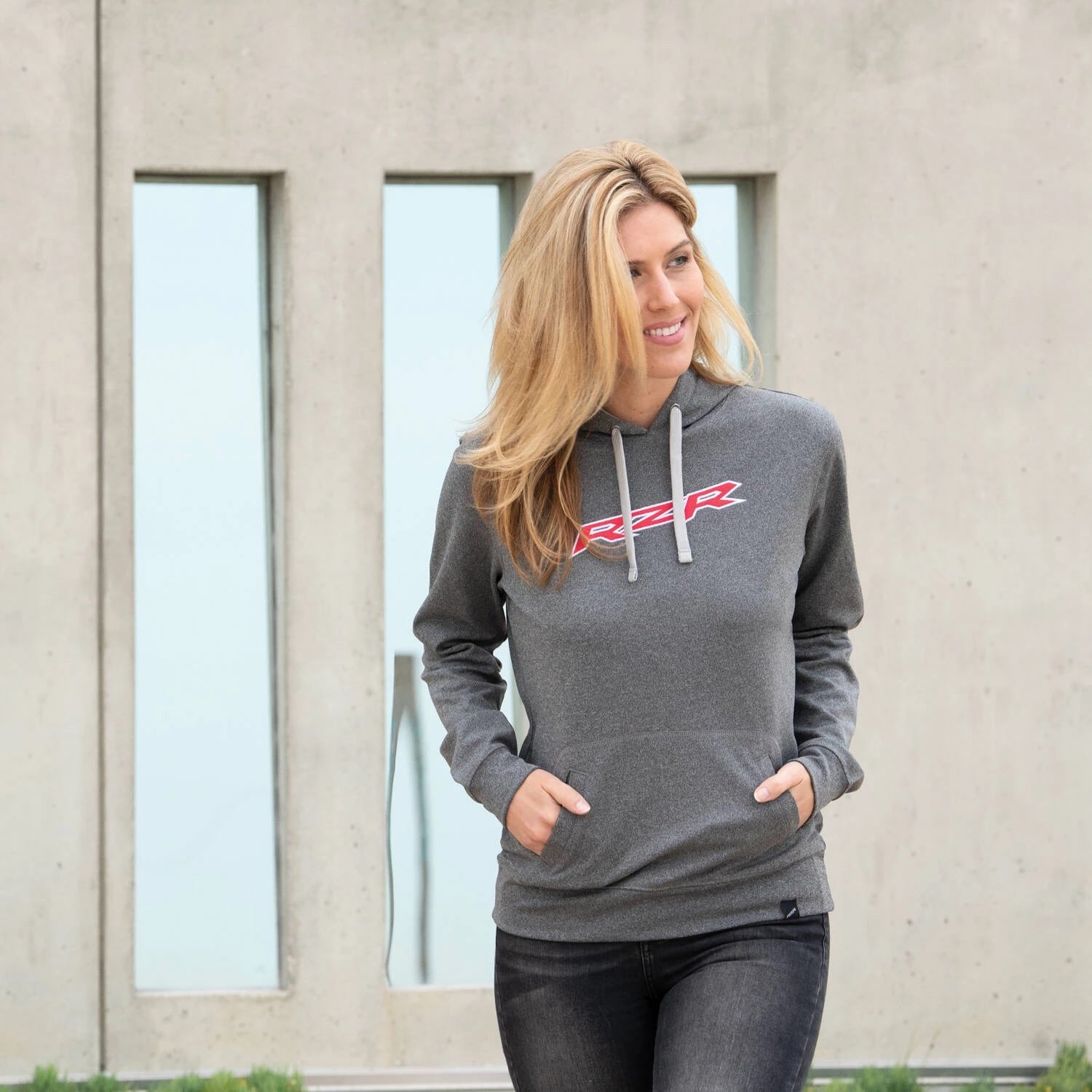 Women’s Vapor Hoodie Sweatshirt with RZR® Logo -Charcoal Heather