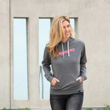 Load image into Gallery viewer, Women’s Vapor Hoodie Sweatshirt with RZR® Logo -Charcoal Heather
