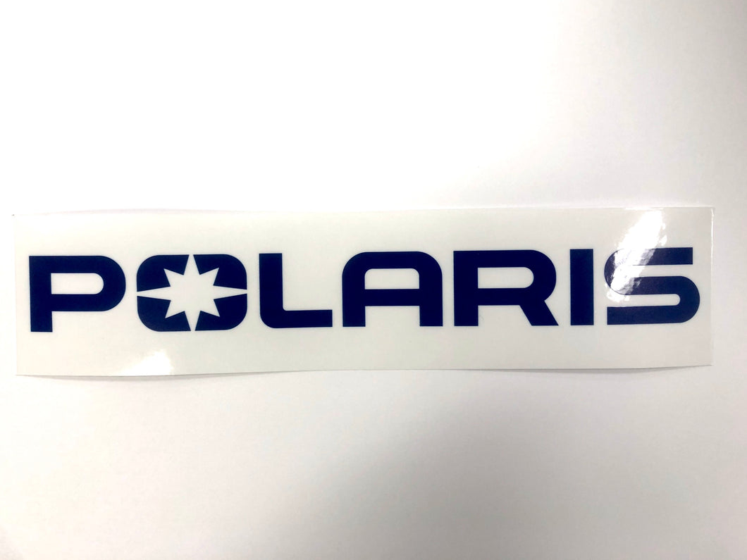 Polaris Sticker 22cm x 5cm Blue on Clear