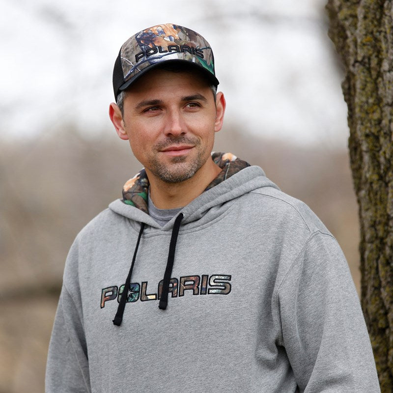 Polaris Men's Stamp Hoodie - Cotton/Polyester Fleece Pullover With Jersey-Lined Hood And Kangaroo Pocket - View #7